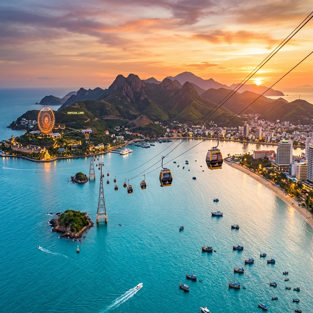 Cáp treo vượt biển Nha Trang